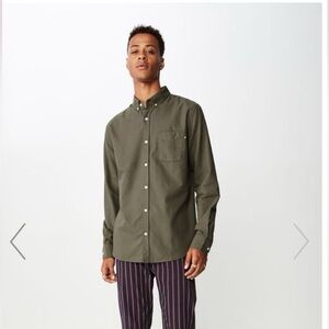 Cotton On Brunswick Military-Style Button Down